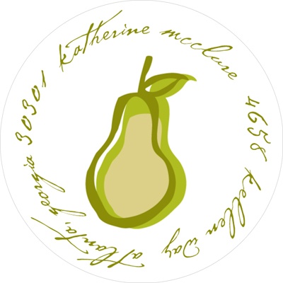 Perfect Pear in Green  -- Address Labels