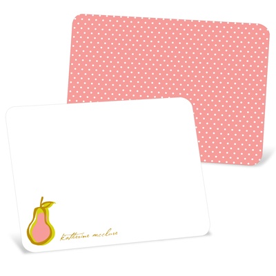 Perfect Pear in Pink -- Note Cards