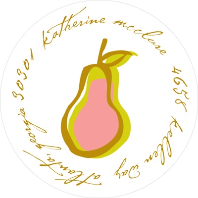 Perfect Pear in Pink -- Address Labels