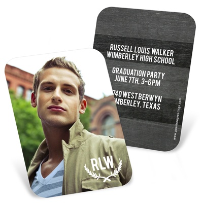 THE GOLDEN TICKET -- BOY PHOTO BIRTH ANNOUNCEMENT, 2in. x 4in. Folded Holiday Card