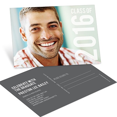 Big Year Horizontal Postcard -- Graduation Announcements & Invitations