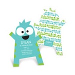 Monster Hug Cut Out -- Kids Birthday Invitations