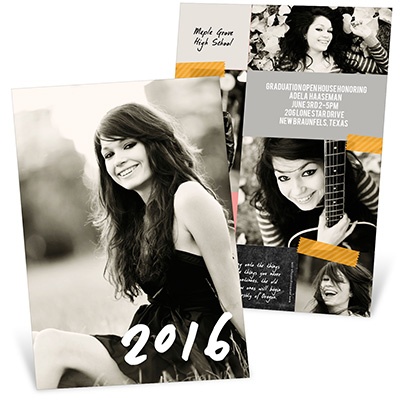 THE GOLDEN TICKET -- BOY PHOTO BIRTH ANNOUNCEMENT, 2in. x 4in. Folded Holiday Card