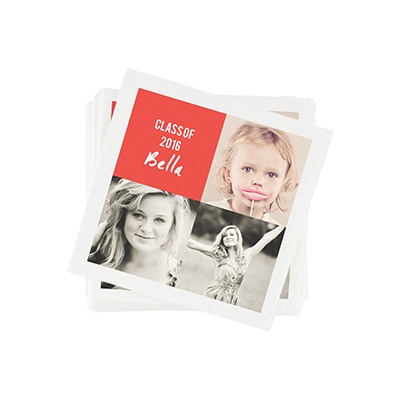 Trio of Photos -- Graduation Napkins