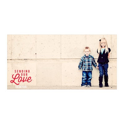 Scripted Message Horizontal Photo Paper - Valentine's Day Photo Cards