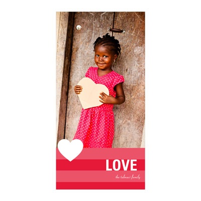 Holiday Love Vertical Photo Paper -- Valentine's Day Photo Cards