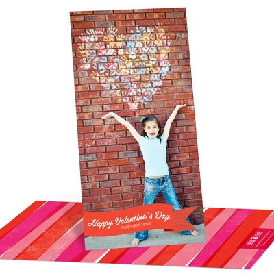 Sweet Watercolor Vertical Photo -- Valentine's Day Photo Cards