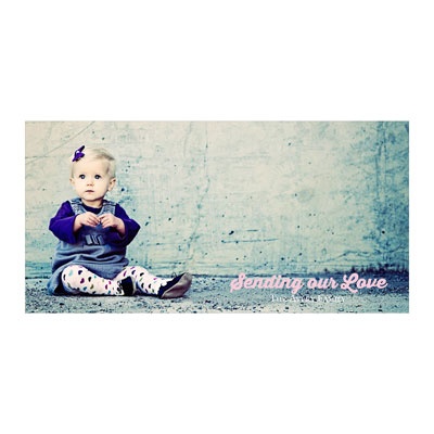 Creative Message Horizontal Photo Paper -- Valentine's Day Photo Cards