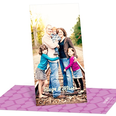 THE GOLDEN TICKET -- BOY PHOTO BIRTH ANNOUNCEMENT, 2in. x 4in. Folded Holiday Card