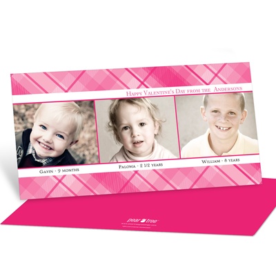 Plaid Love Horizontal Photo -- Valentine's Day Photo Cards