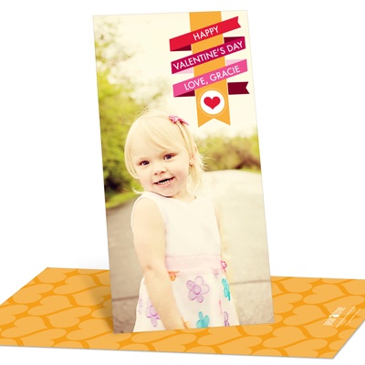 Wrapped in Ribbon Vertical Photo -- Valentine's Day Photo Cards
