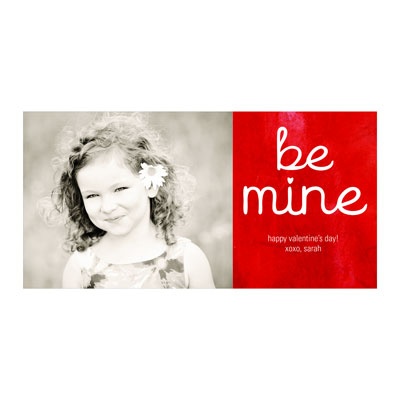 Be Mine Horizontal Photo Paper -- Valentine's Day Photo Cards
