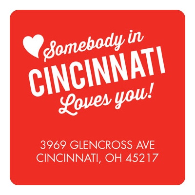 Long Distance Love -- Valentine's Day Address Labels