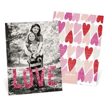 Glowing Love Vertical Photo - Valentine's Day Photo Cards