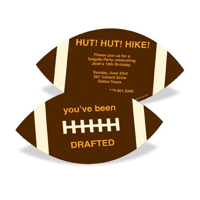 Football Draft Pick -- Kids Birthday Invitations