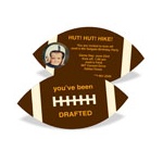 Football Draft Pick With Photo -- Kids Birthday Invitations