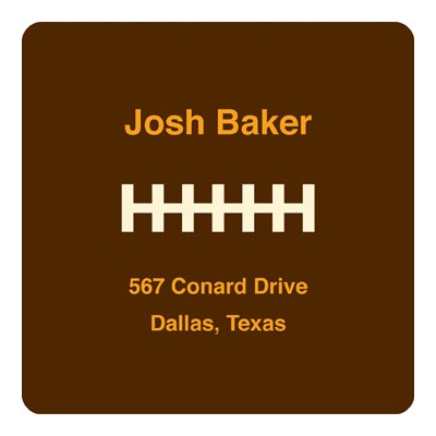 Football Draft Pick -- Address Labels