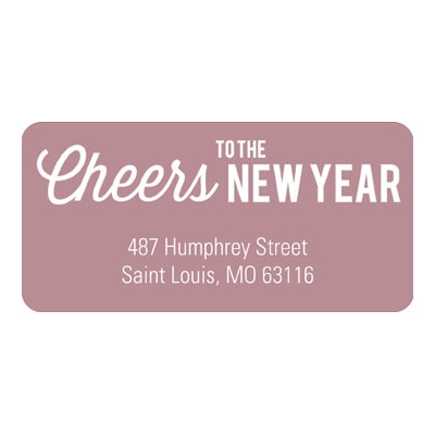 Cheers to the Year -- New Year's Address Labels