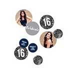 Glam Grad Black Photo Table Decor -- Graduation Party Decorations