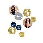 Glam Grad Gold Photo Table Decor -- Graduation Party Decorations
