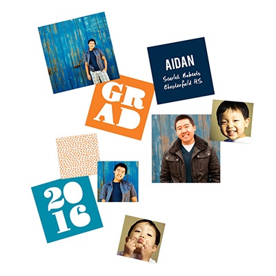 Bold Grad Photo Table Decor -- Graduation Party Decorations