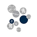 Glam Grad Silver Table Decor -- Graduation Party Decorations