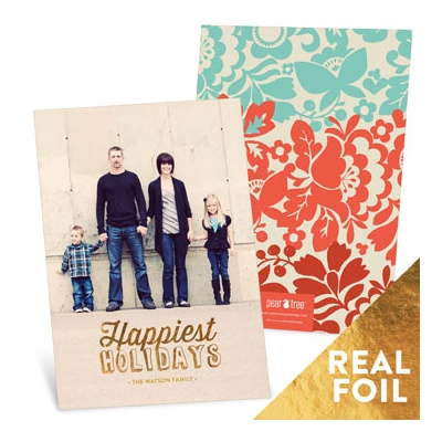 Christmas Cards  -- Gold Foil Holidays
