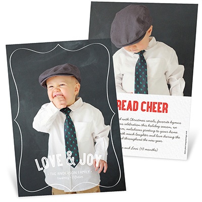 Framed Vertical Photo Photo Christmas Cards 