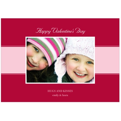 Togetherness -- Merlot & Pink Photo Valentine's Day Card