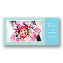 Sweet Singleton Photo Holiday Card - Choose from 12 Background Designs