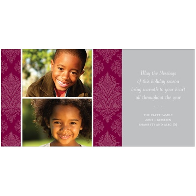 Twice as Sweet Photo Holiday Card - Choose from 12 Background Designs!
