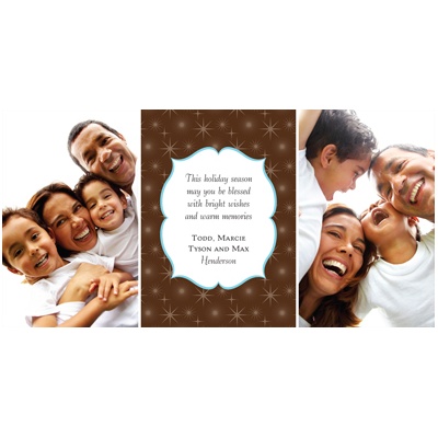Dynamic Duo Photo Holiday Card - Choose from 12 Background Designs!