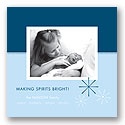 Making Spirits Bright -- Blue Photo Holiday Card