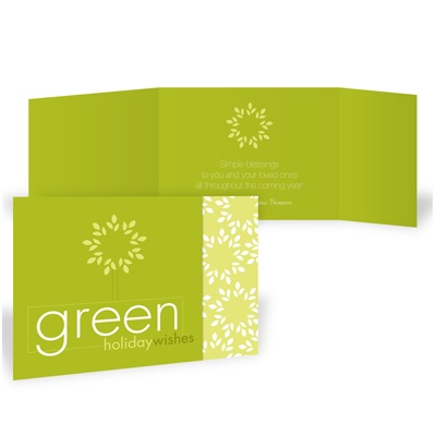 Green Wishes -- Recycled Holiday Cards