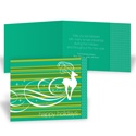 Reindeer A-Leaping Recycled Holiday Card