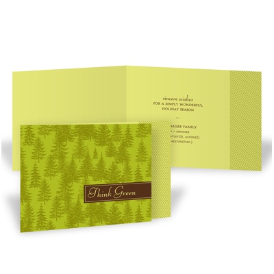 Green Forest Recycled Holiday Card