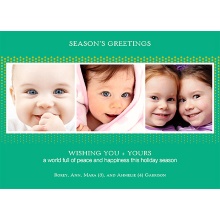 Green Holiday Recycled Photo Holiday Card