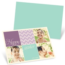 Chevron Color Block -- Easter Photo Cards