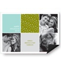 Checkered Photo Holiday Card Magnet