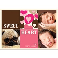 Checkered Photo Valentine's Day Card