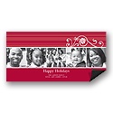 Flower Power -- Cranberry Photo Holiday Card Magnet