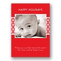Cherished -- Red & White Photo Holiday Card