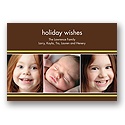 A Touch of Dots -- Brown Holiday Photo Card