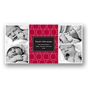 Hugs & Kisses -- Cranberry Photo Holiday Card