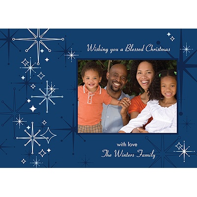 Christmas Twilight -- Blue Holiday Photo Card