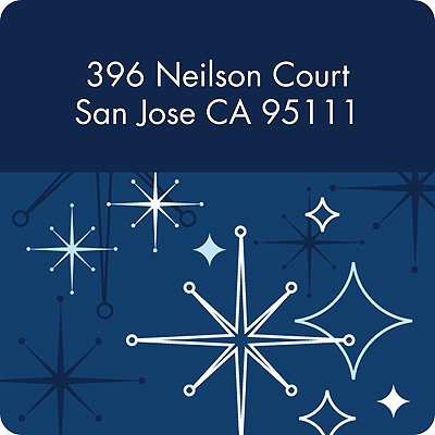Twilight -- Blue Address Label
