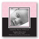 Hugs & Kisses -- Pink Photo Birth Announcement
