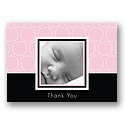 Hugs & Kisses -- Pink Photo Thank You Card