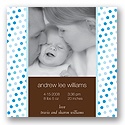 Polka Dot Party -- Baby Blue Birth Announcement