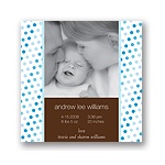 Polka Dot Party -- Baby Blue Birth Announcement
